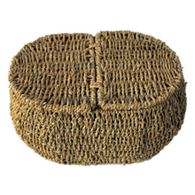 Straw and Metal Basket (BKB0177)