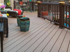 Decking de WPC/revestimiento de la pared/tabl&oacute;n compuesto de madera de la prueba del agua de Vinyle
