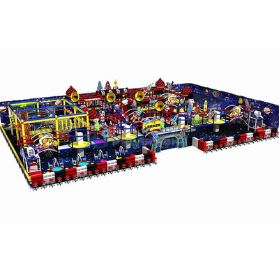 Space Themed Kids Soft Amusement Park Indoor Playground with Rope Course