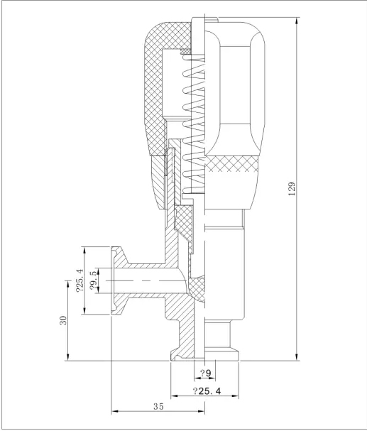 пищевой гигиенический предохранительный клапан