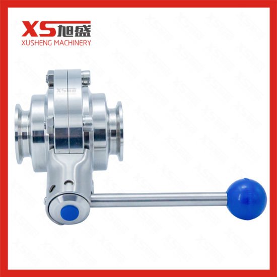 Зажим с нержавеющей трубкой Санитарный Tri Clamping Butterfly Type Ball Valve