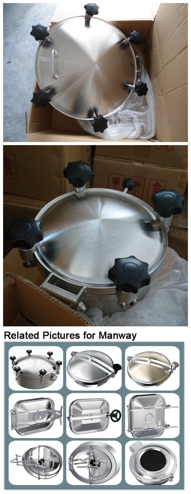 Овальная крышка люка давления из нержавеющей стали AISI304 для пищевых продуктов