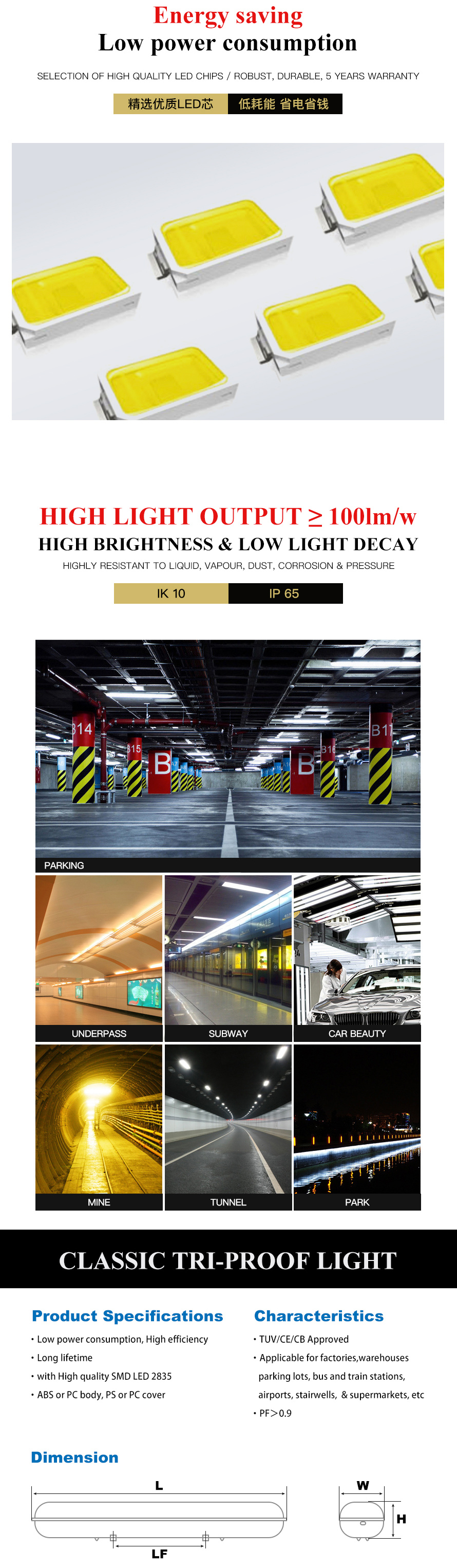 Ke型LED三防灯
