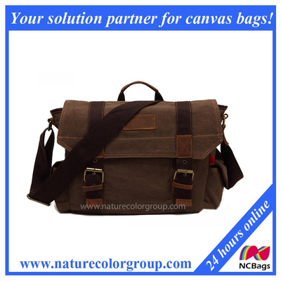 Canvas Hiking Traveling Sports Satchel Messenger Bag (MSB-007)