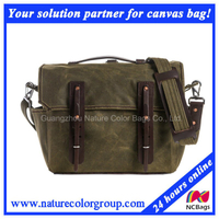 Mens Fashion Waxed Canvas Gear Bag for Trips and Traveling