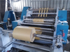 Horizontal type paper slitting and rewinding machine