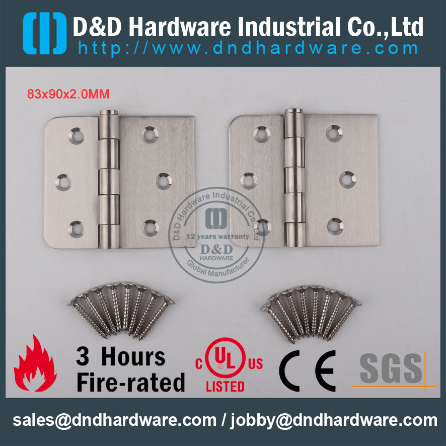 Dobradiça de porta de aço inoxidável de grau de aço inoxidável de Hardware D & D