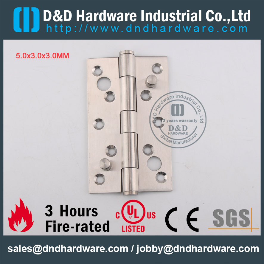 D & D Hardware-Fogo Rated Porta Hardware SS304 Porta Dobradiça DDSS014