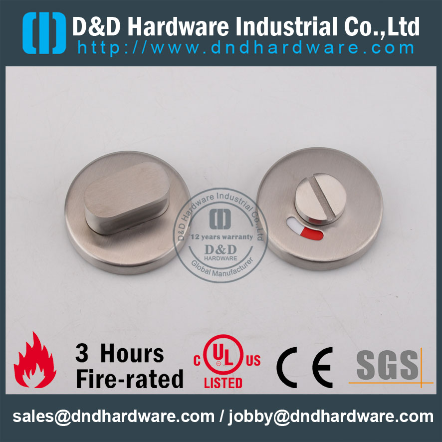 Dobradiça do polegar do banheiro do aço inoxidável do hardware de D & D com indicador DDIK002