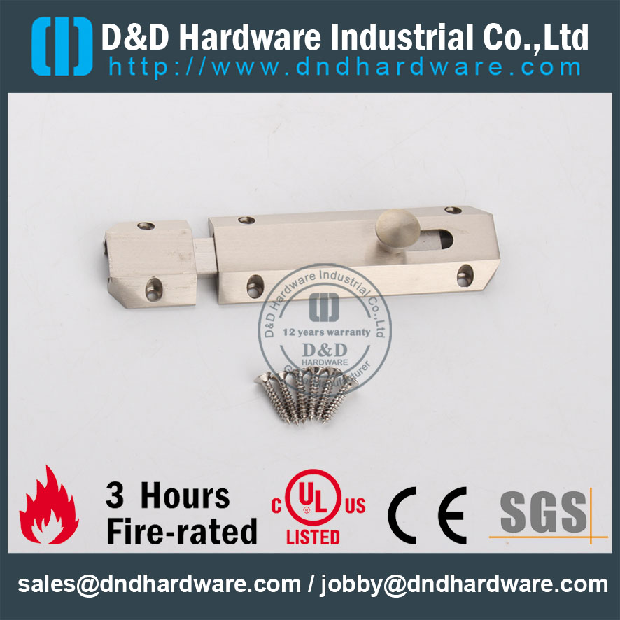 D & D Hardware-Brass Euro Interior Porta Ferragem Parafuso DDDB017