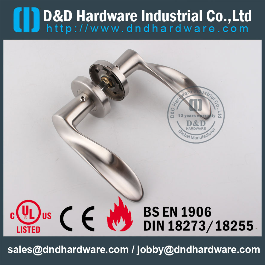 D & D Hardware-Fire Rated SS304 Alavanca Sólida DDSH006