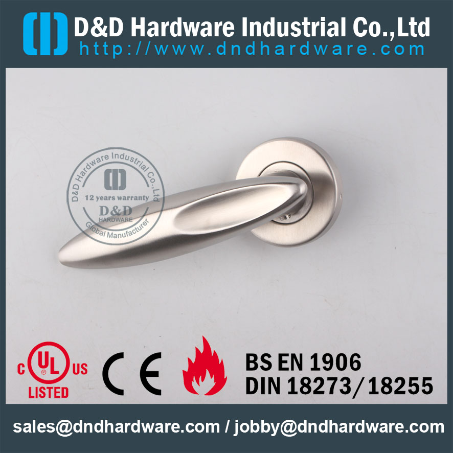 D & D Hardware-Door Fitting Aço inoxidável Alavanca Sólida DDSH020