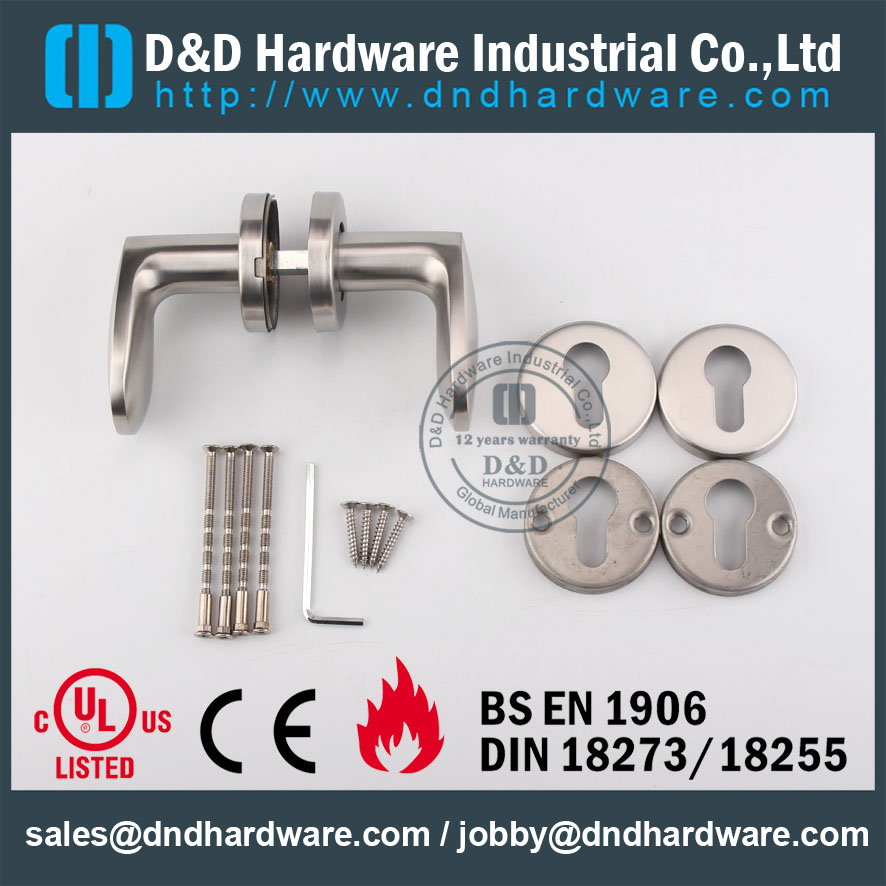 D & D Hardware-Grade 304 manípulo maçaneta da porta sólida DDSH038