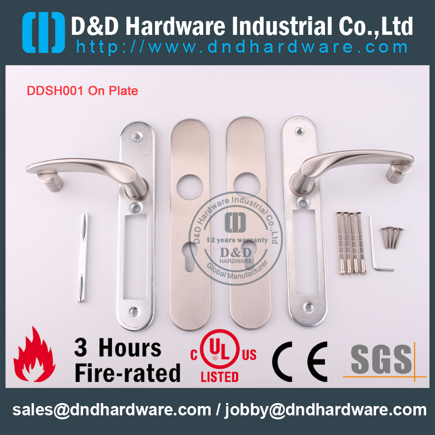 D & D Hardware-Aço Inoxidável 304 Alavanca Sólida na Placa DDTP003