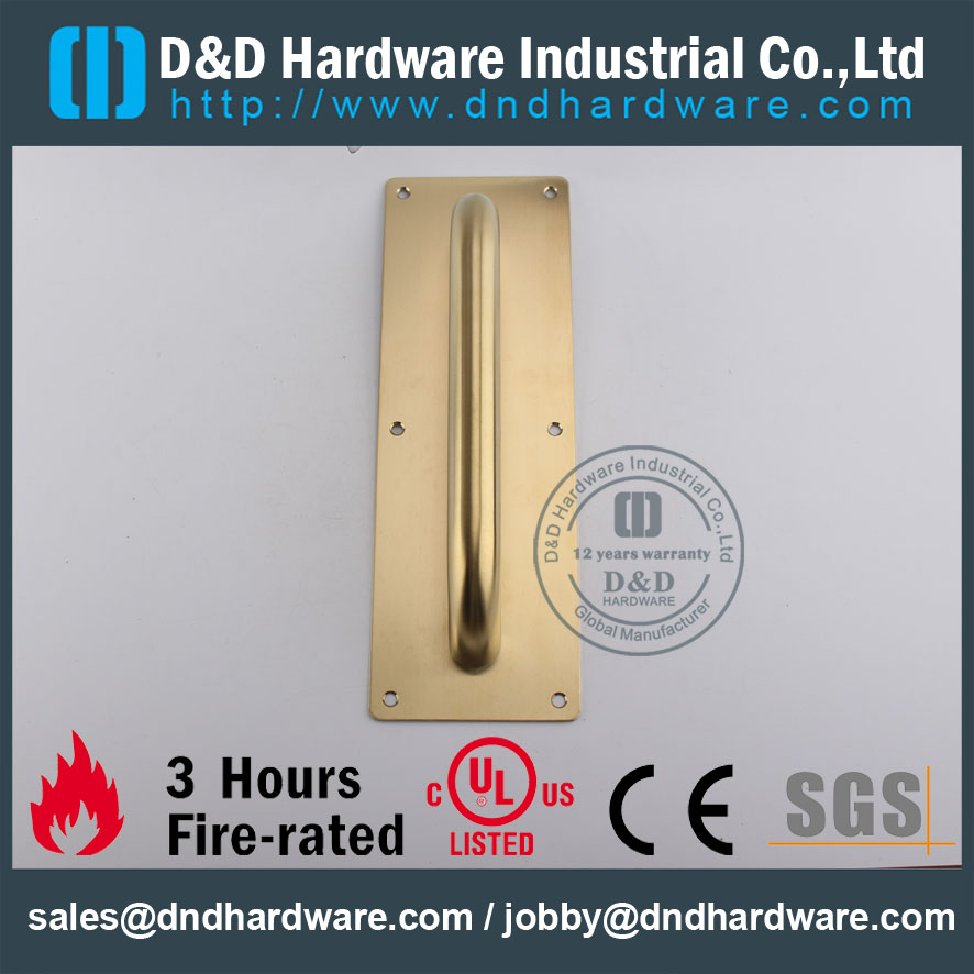 Punho da tração de PVD SS304 do projeto de D & D Hardware-Europa para a porta de madeira DDPH023