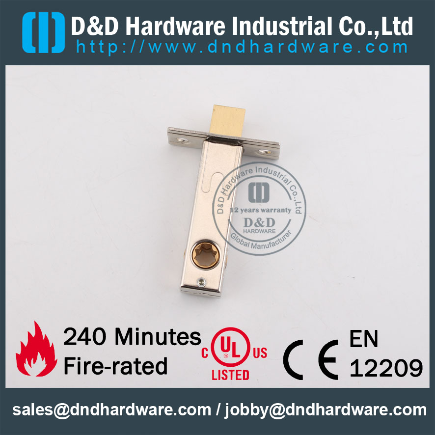 D & D Hardware-Acero inoxidable Sqaure Head WC-Deadbolt DDML033