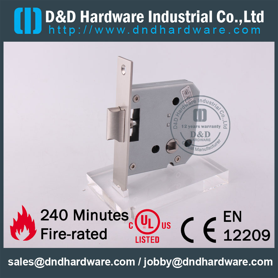 D & D Hardware-grau SS304 Acessórios de porta Bloqueio do corpo DDML028