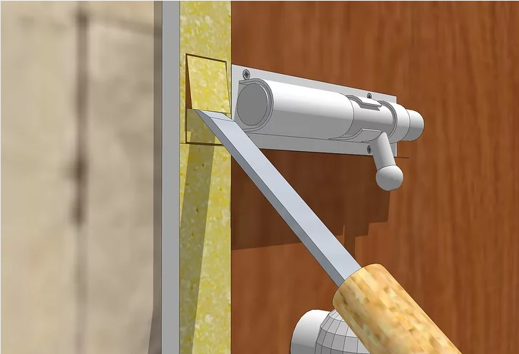 Instalação da porta da porta