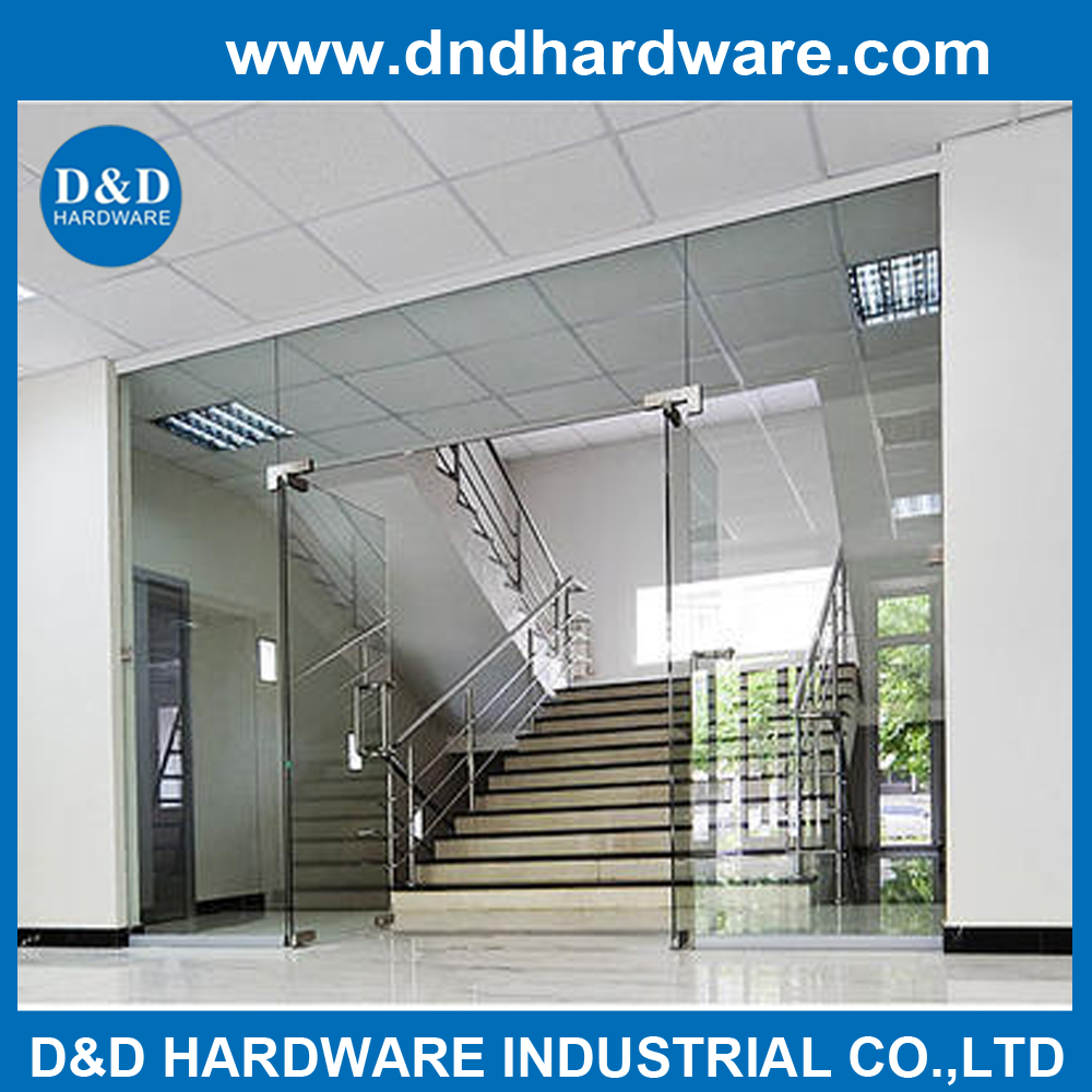 Adaptador de remendo superior da tampa de aço inoxidável para porta de vidro do escritório-DDPT003