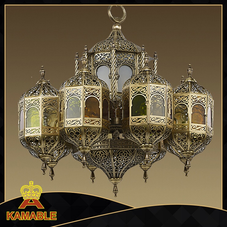 Латунная люстра в арабском стиле (KA009)