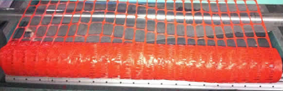 Orange PVC/plastic mesh temporary fencing