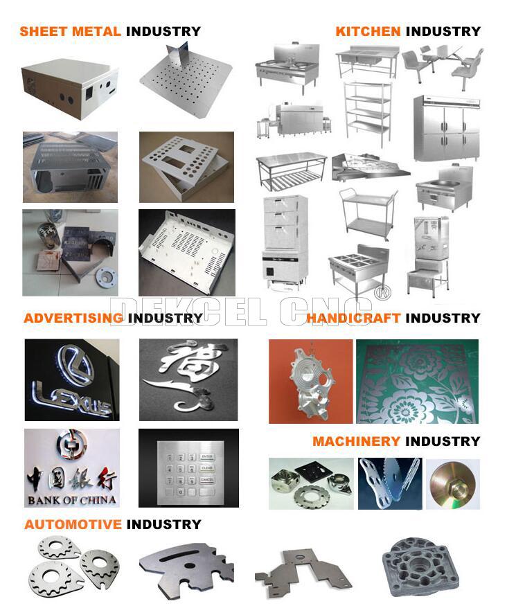 muestras de la cortadora del laser de la fibra 500w