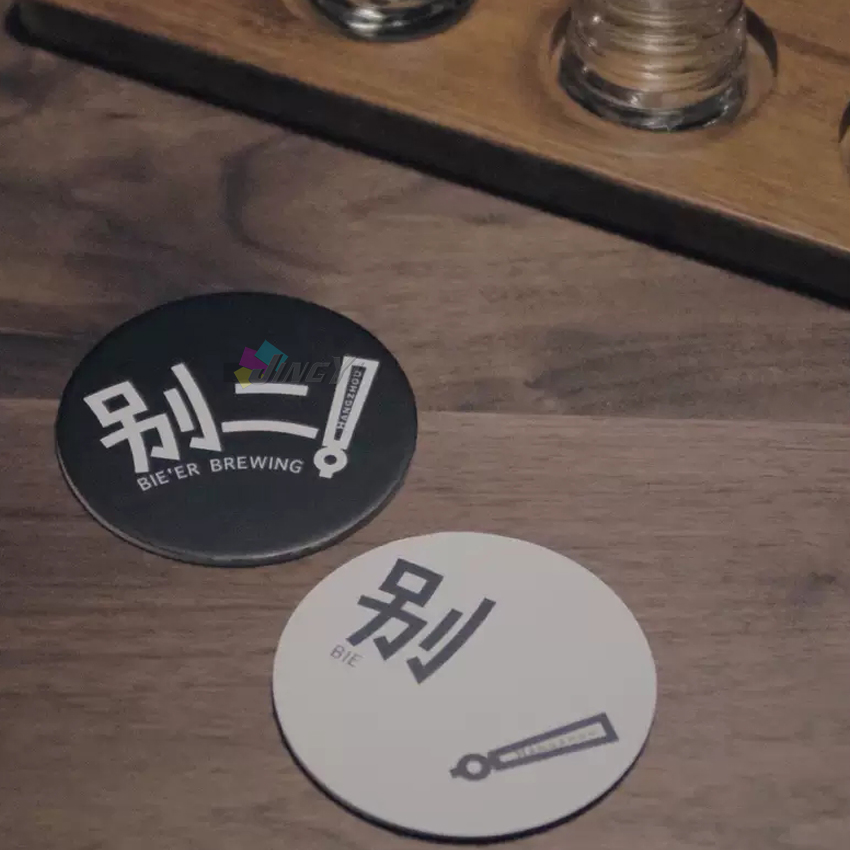 Custom Restaurant Round Absorbent Paper Bar