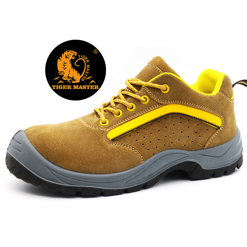 Anti Slip Suede Leather Cheap Working Safety Shoes Steel Toe