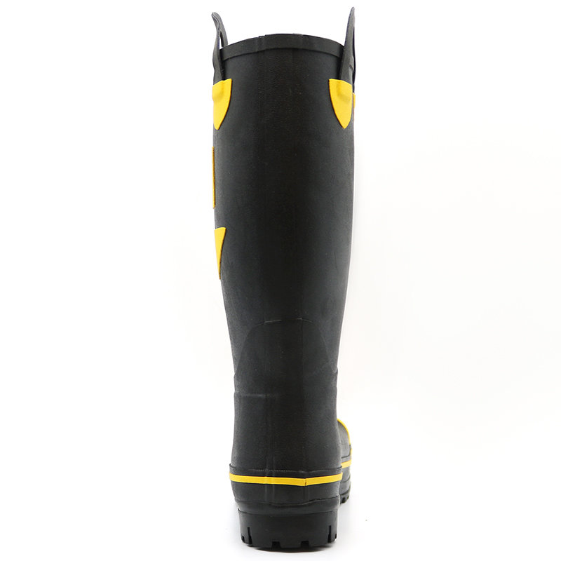 Waterproof anti slip steel toe puncture proof fire fighter boots