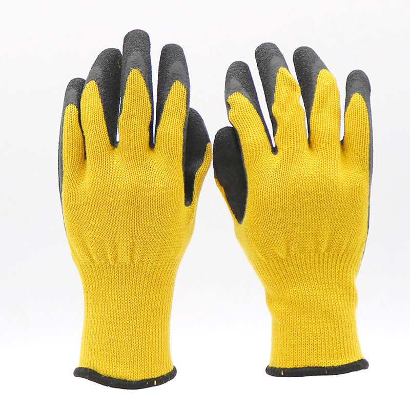 Anti Slip Oil Resistant Black Latex Work Glove CE EN 388