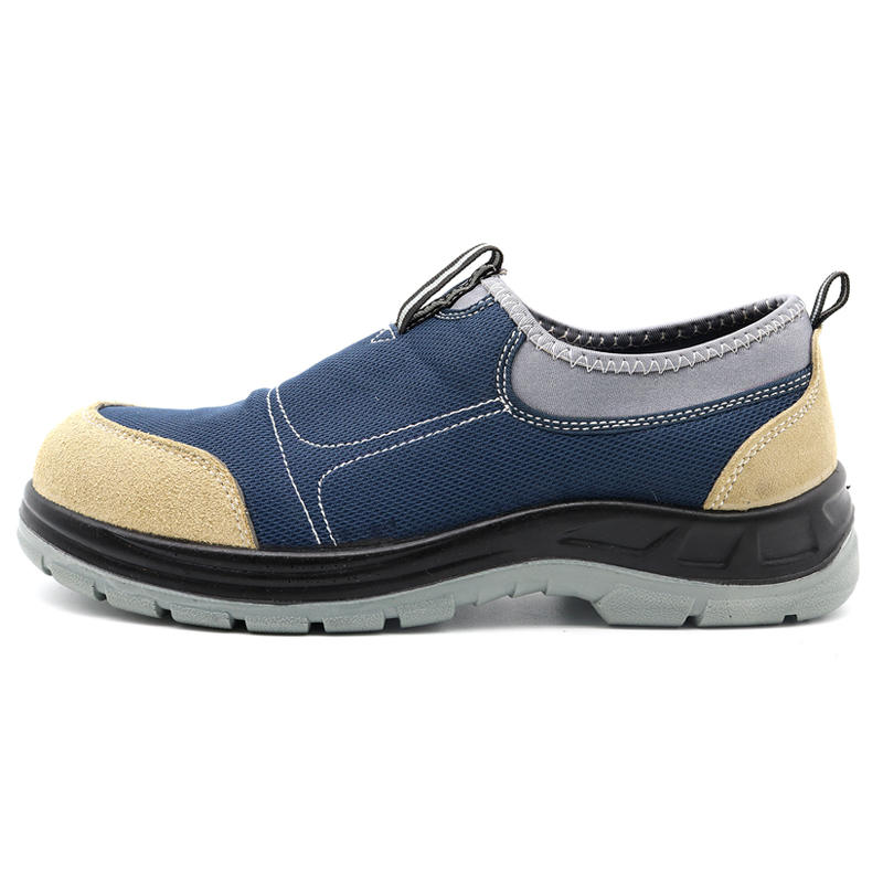 Oil Slip Resistant Steel Toe Casual Safety Shoes without Laces