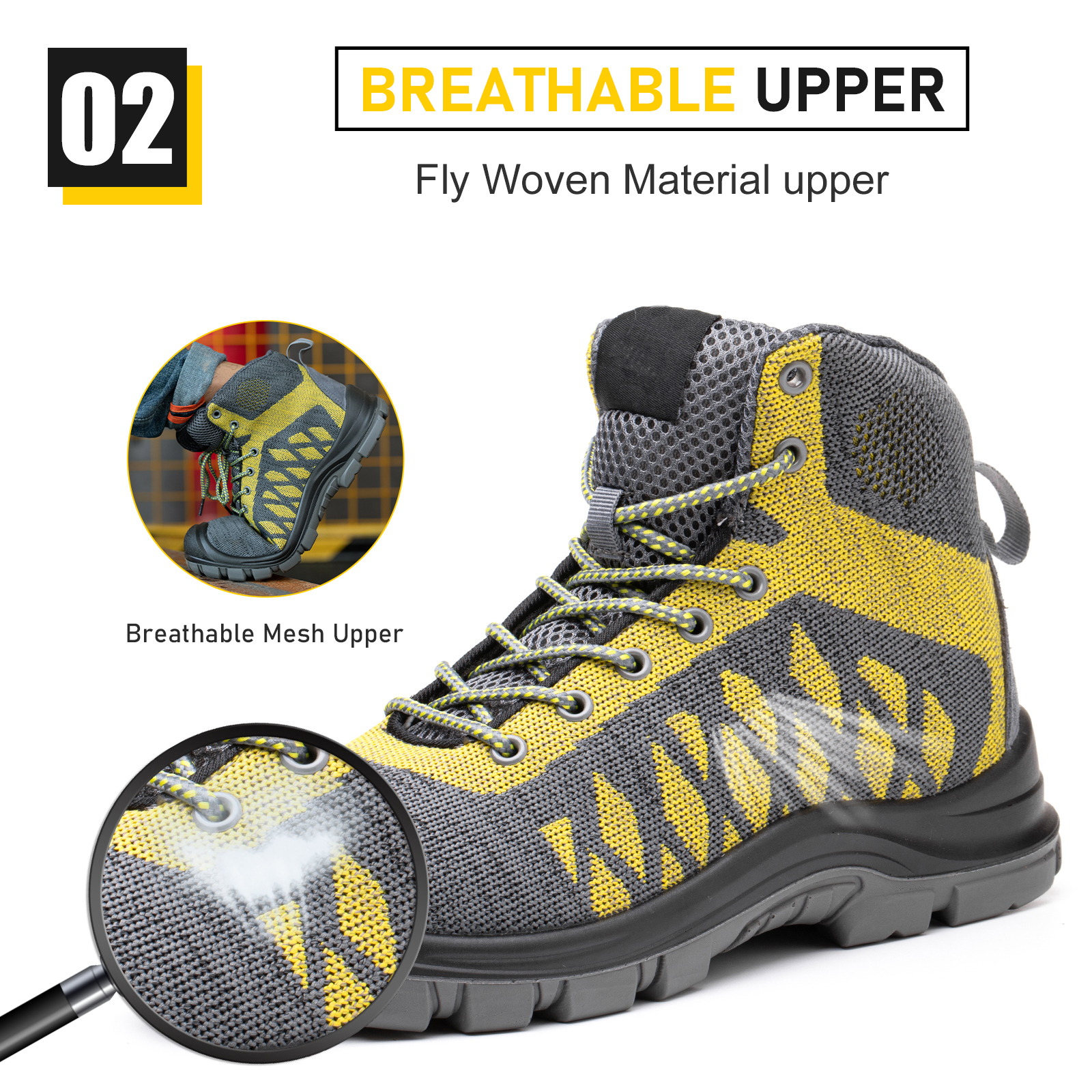 Steel Toe Anti Puncutre Breathable Safety Boots Sport