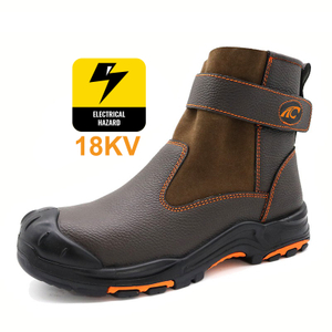 Fiberglass Toe Anti Puncture 18kv Insulation Safety Shoes for Welding