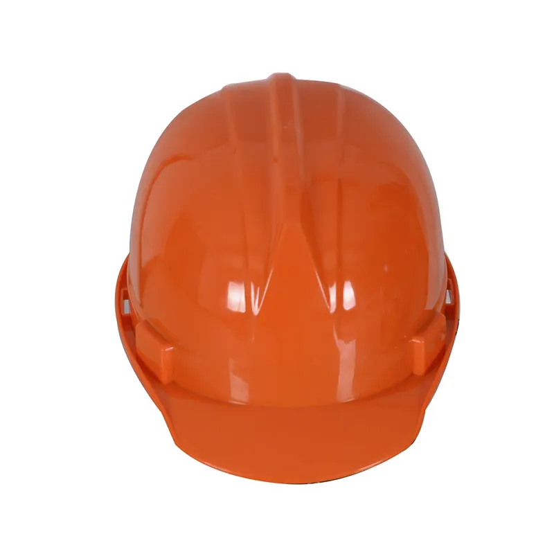 Orange HDPE Shell Cheap Safety Helmet for Construction Workers