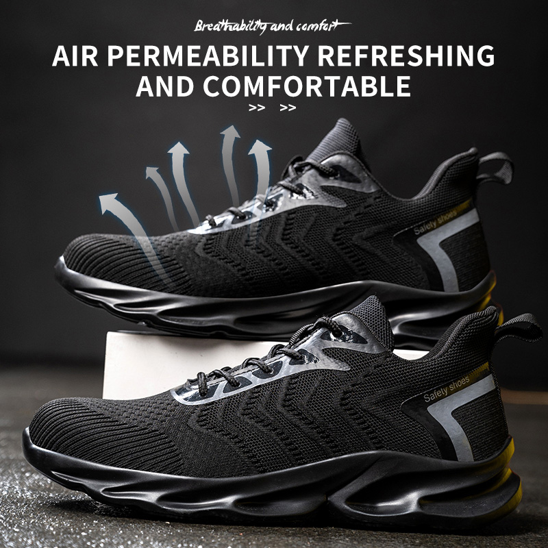Prevent Puncture Steel Toe Soft Sneakers Safety Shoes