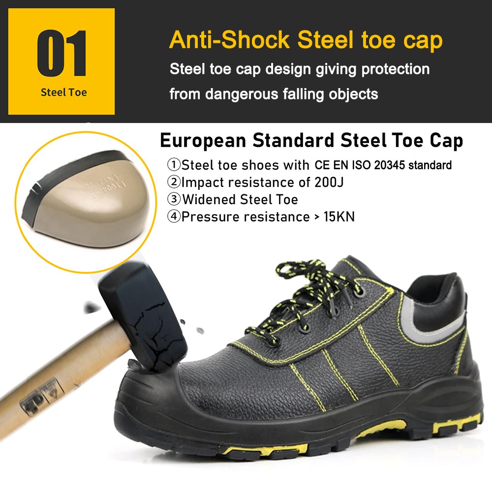 Steel Toe Anti Puncture Waterproof Oil Industry Safety Shoes Rubber Sole