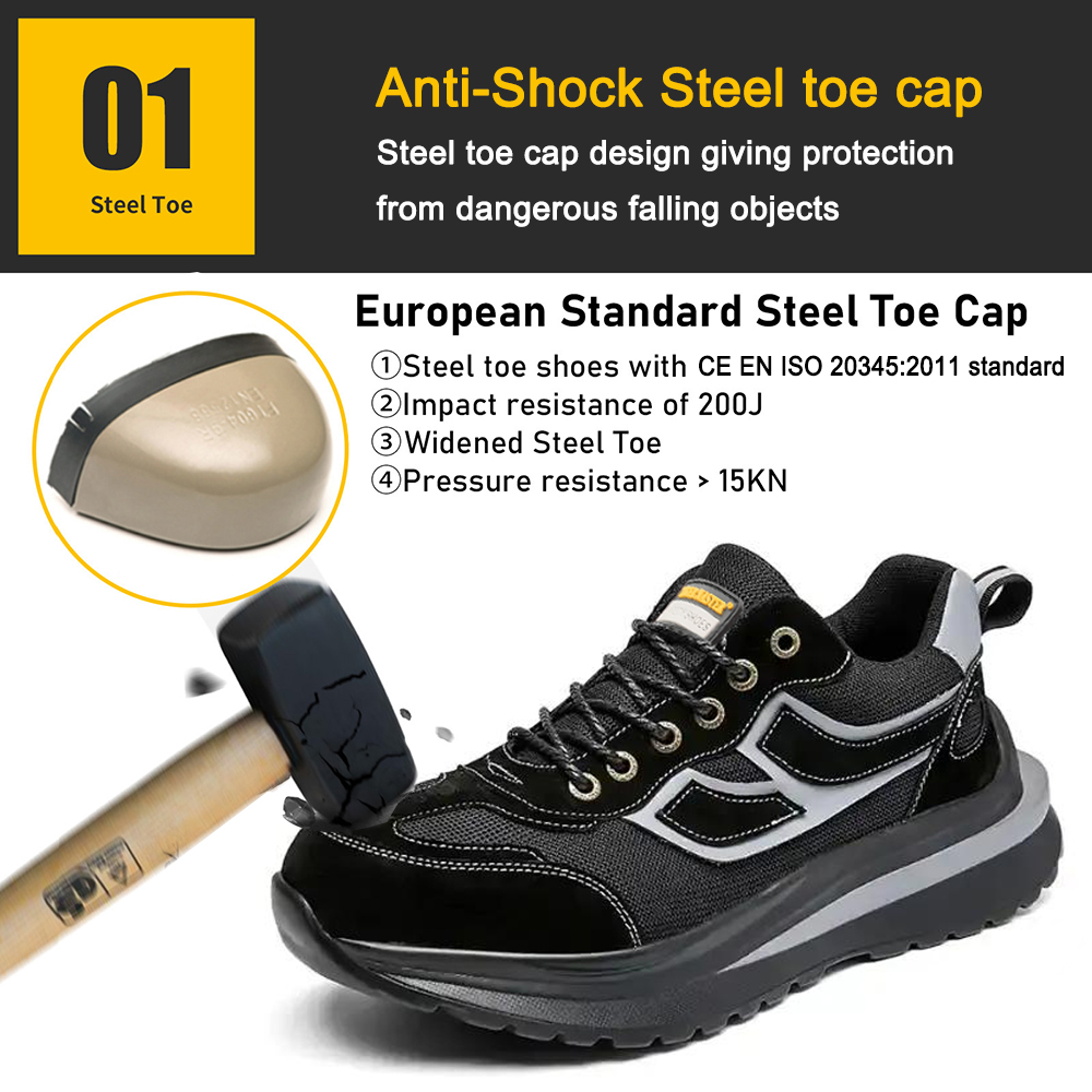 Anti Slip Puncture Proof Steel Toe Safety Shoes for Man