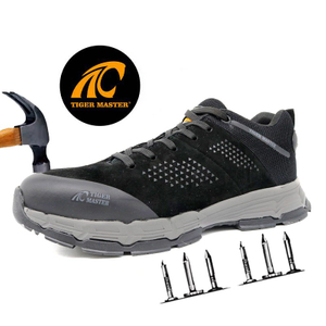 Black Anti Puncture Fiberglass Toe Waterproof Safety Shoes for Men