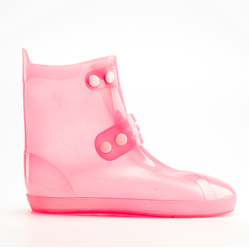 Waterproof Non-slip Pink Pvc Rain Shoes Cover