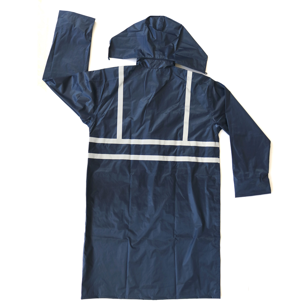 Waterproof Polyester Hi-vis Reflective Raincoat Jacket for industrial