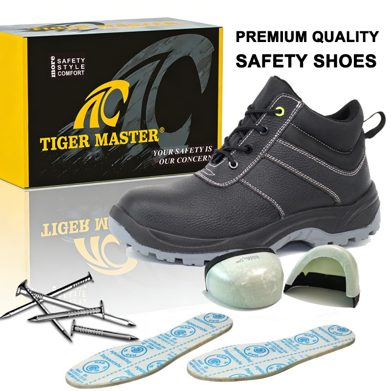 Composite Toe Metal-free Leather Safety Shoes for Men