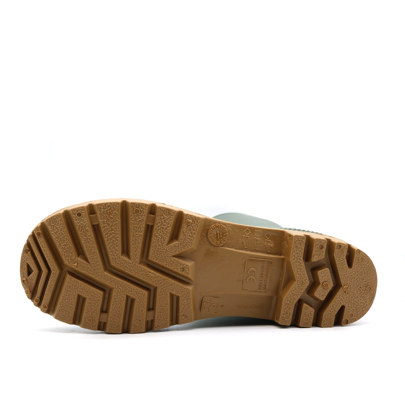 Waterproof Non-slip Green PVC Rain Boots for Garden Farming