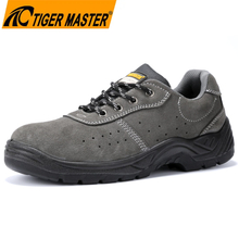 Grey Suede Work Safety Shoes with Steel Toe