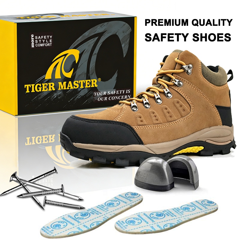 Steel Toe Outdoor Hiking Safety Shoes Rubber Sole