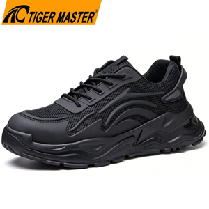Non-slip Steel Toe Puncture Resistant Safety Shoes Black