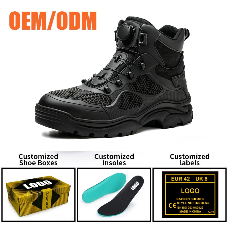 BOA Clousure Men's Industrial Safety Boots with Steel Toe