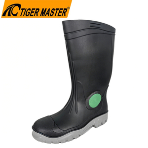 Waterproof Steel Toe Anti-puncture PVC Safety Rain Boots Heavy Duty