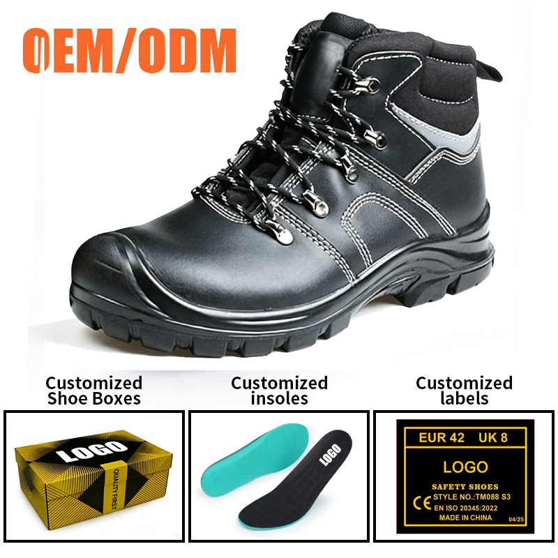 Steel Toe Leather Construction Safety Footwear
