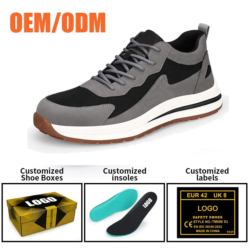 Anti-slip Steel Toe Warehouse Work Shoes for Men