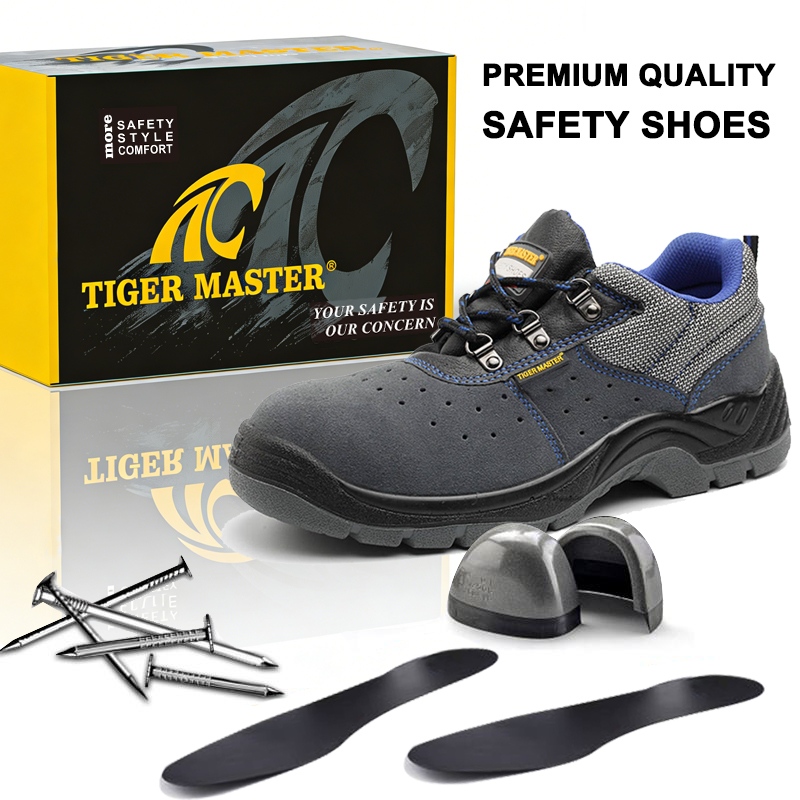 Non-slip Suede Warehouse Safety Shoes with Steel Toe